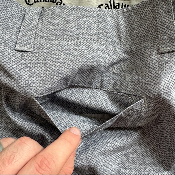 Callaway Golf Shorts Stretch Fit Gray Polka Dot Size 36 - Picture 9 of 13